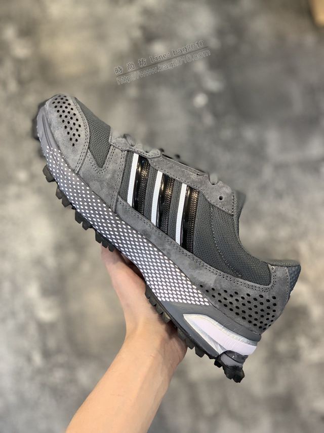 Adidas鞋 阿迪達斯秋冬新品 馬拉松 豬巴加厚網 休閒運動慢跑鞋 男女同款  hdx13286